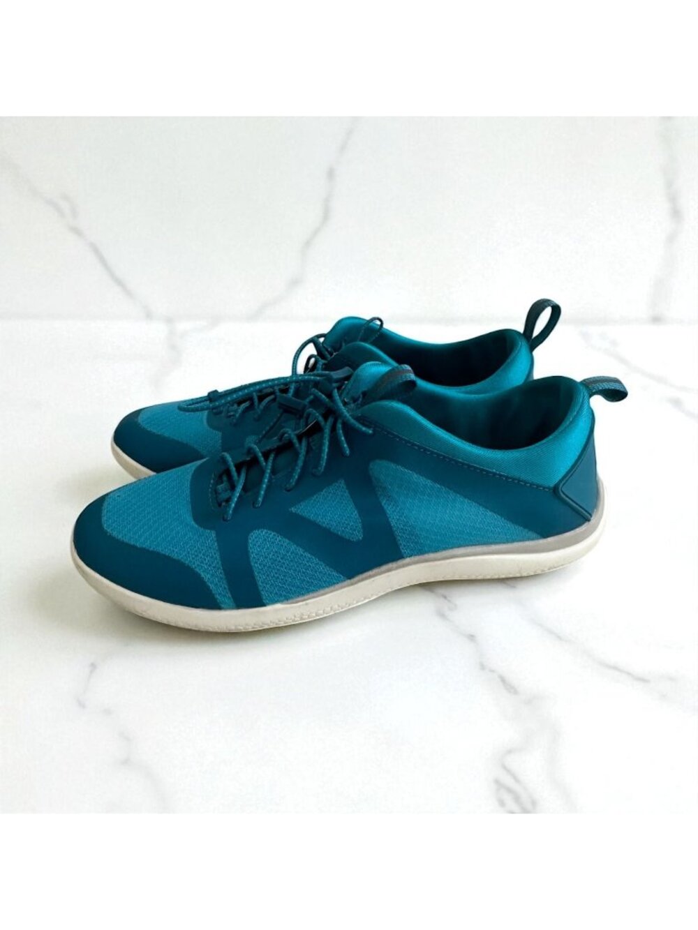 LANDS END Women's Teal Toggle Laceless Sneakers Size 8